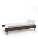 River Twin Bed White/Walnut